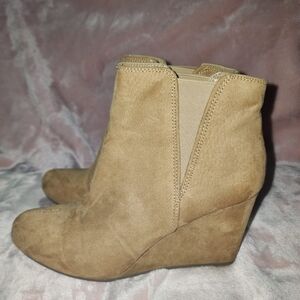Forever 21 Tan Wedge Suede Shoes